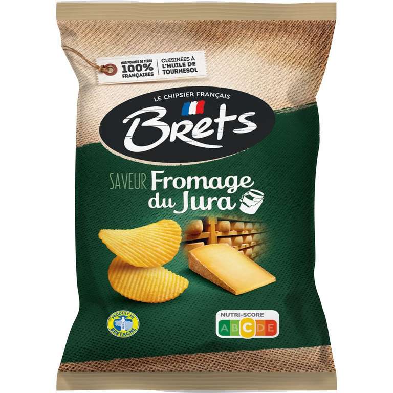 Lot de 2 paquets de chips Brets Fromage du Jura (Via 2.06€ sur la cagnotte fidélité)
