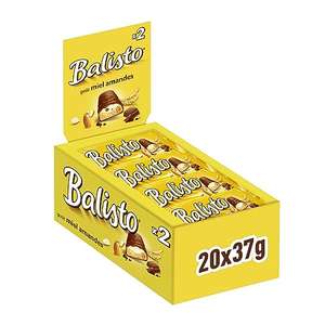 Barres chocolat et biscuit céréales BALISTO - lait, miel et amandes, Grand format contenant 20 sachets de 37g - 740g