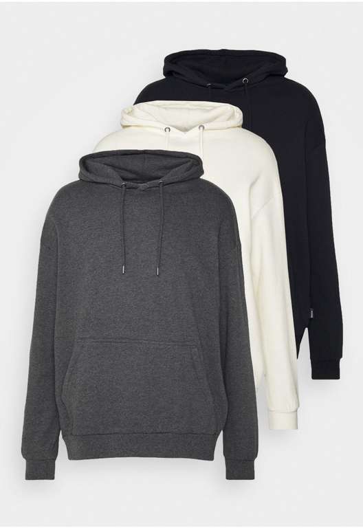 Pack de 3 Sweatshirts à capuche Youturn - Du XXS au S (black/mottled dark grey/off white)
