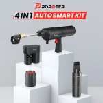 Kit 4-en-1 multifonctions sans fil POPDEER PD-E Pro - Pompe pour pneus + Nettoyeur auto + Aspirateur + Powerbank 15000 mAh (Entrepôt EU)