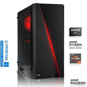 PC Fixe AeroCool Cylon (557636) - AMD Ryzen 5 5500, PowerColor Fighter Rx 6600 (8Go), 16 Go de RAM (3200), SSD Nvme 500 Go, Alim 600W