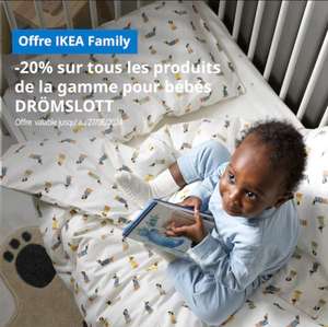 [IKEA Family] 20% de réduction sur tous les produits pour bébé de la gamme Drömslott