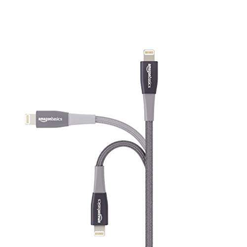 Amazon Amazon Basics Câble en nylon à double tressage USB de type 1,8 m Gris foncé 
