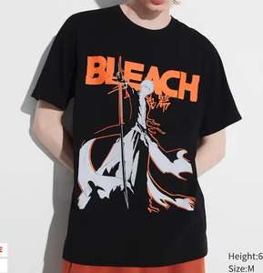 Sélection de T-Shirt Bleach en promotion - Ex : T-Shirt Ichigo - 100% Coton - Orange et noir (du XXS au L)