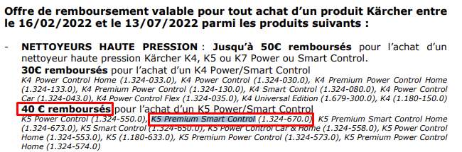 Nettoyeur haute pression électrique Kärcher K5 Premium Smart Control - 145 bars (via ODR de 40€) - Tours (37)
