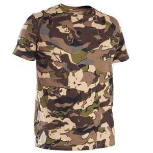 Lot de 3 T-shirts manches courtes chasse Solognac 100 camouflage WL V1 - marron, Tailles S à XL