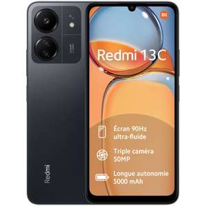Smartphone 6.74" Xiaomi Redmi 13C - HD+ 90 Hz, Helio G85, RAM 4 Go, 128 Go, 50+2 MP, 5000 mAh, 18W (Entrepôt Espagne)