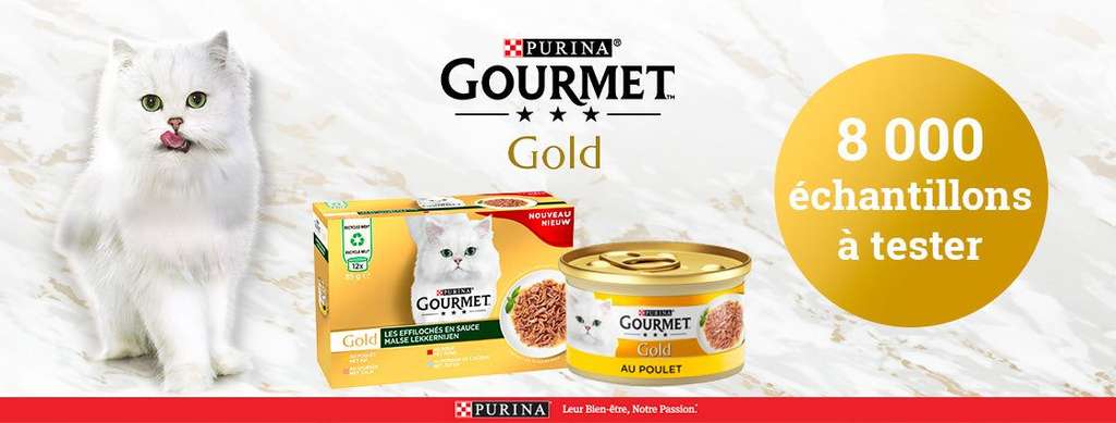 Échantillon gratuit Gourmet gold pour chat –