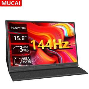 Écran portable MUCAI BX156FG - Full HD IPS, 144Hz, 3ms, Hauts-parleurs intégrés (Entrepôt EU)
