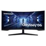 Ecran PC incurvé 34" Samsung Odyssey G5 (C34G55TWWP) - 3440 x 1440, 165 Hz, Dalle VA, HDR10, FreeSync
