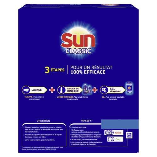 [Prime] Paquet de 160 Tablettes lave-vaisselles Sun classic