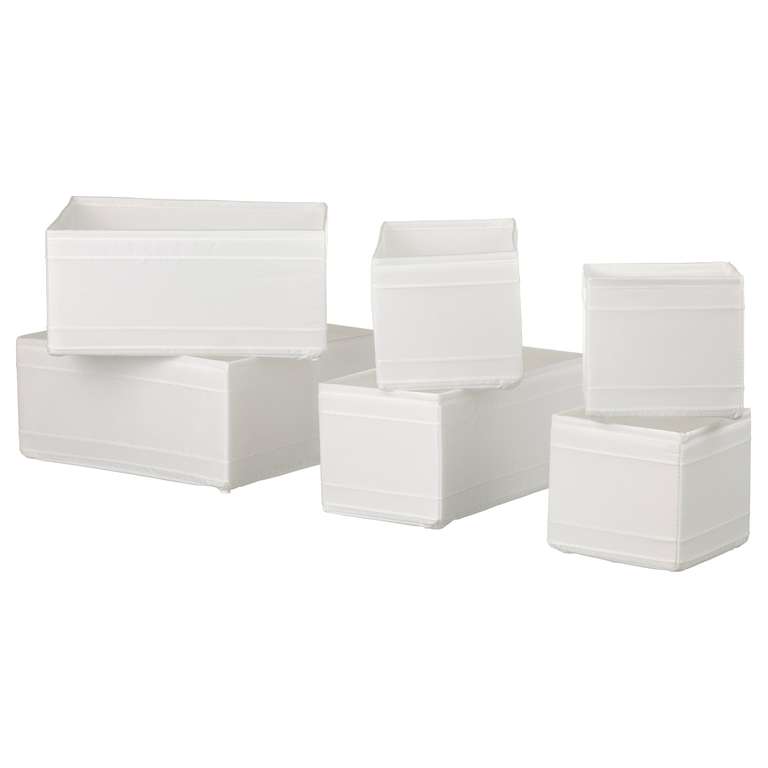 [IKEA Family] Rangement SKUBB - 6 pièces, blanc ou gris