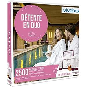 Coffret cadeau couple Vivabox Détente en Duo - 2500 soins: spa, hammam, massage…+ 1kit fraîcheur