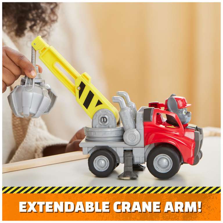 Véhicule Charlie Avec Grue – Figurine Pat Patrouille, Roues Fonctionnelles, Bras Extensible