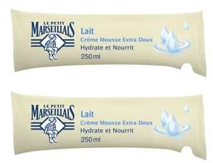 Lot de 2 recharges de savon liquide Le Petit Marseillais Lait hydrate & nourrit - 2 x 250 ml