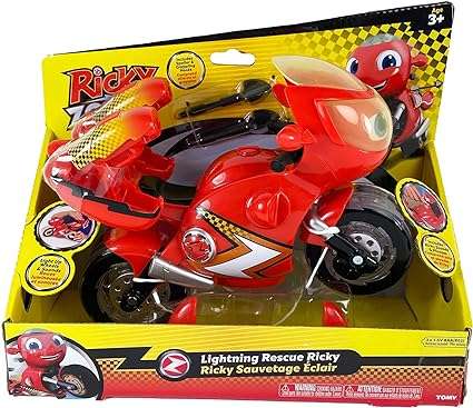 Figurine d'action Ricky Zoom Ricky Sauvetage Eclair moto de 22 cm