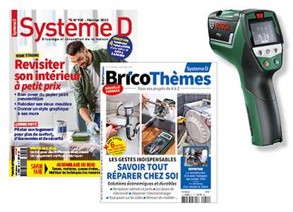 Abonnement de 12 Mois au magazine Système D + Bricothèmes (12 + 4 Numéros) avec détecteur thermique Bosch PTD1 offert