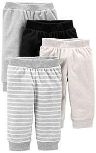 Lot de 4 pantalons bébé en polaire Simple Joys by Carter's mixte - Taille : 3-6 mois