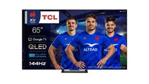 TV 65" TCL 65C745 - QLED, 4K UHD, Google TV 2023, Aluminium brossé, 144Hz (via ODR de 150€ + 5% adhérent au panier)