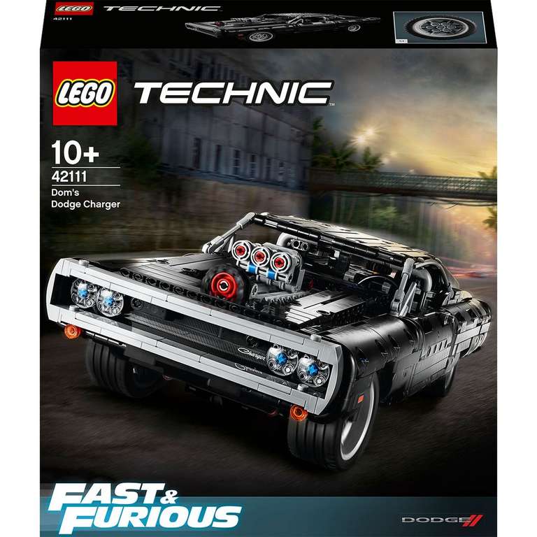 Jouet Lego Technic Fast and Furious (42111) - La Dodge Charger De Dom (via 22€47 sur le compte fidélité)