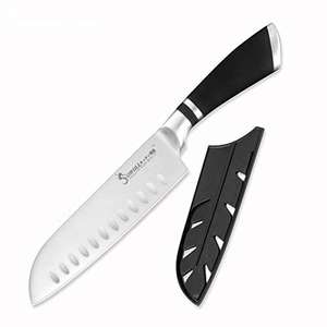 Couteau santoku XYJ - lame 171mm en acier inoxydable avec fourreau (vendeur tiers)