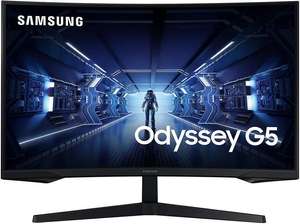 Écran PC gaming 27" Samsung Odyssey G5 - QHD, 144 Hz, Dalle VA, Incurvé, 1 ms, FreeSync Premium (Via 41.85€ sur la carte)