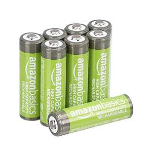Lot de 8 piles rechargeables AA Amazon Basics - 2400mAh