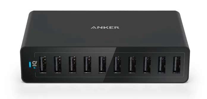 Chargeur secteur 10 ports USB Anker PowerPort - 60W