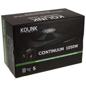 Alimentation PC full-modulaire Kolink Continuum 1050W - 80+ Platinum, garantie 5 ans