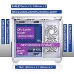Boitier PC Musetex ATX,5 Ventilateurs PWM ARGB préinstallés, Support RAD 360MM Boitier PC Gamer (via coupon - Vendeur tiers)