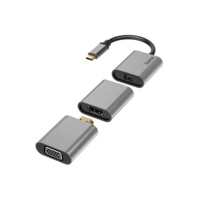 Adaptateur HDMI/USB-C Hama 6 en 1 USB-C Mini-DisplayPort HDMI