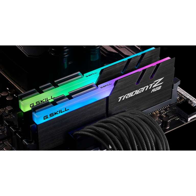 Kit mémoire RAM DDR4 G.Skill Trident Z RGB F4-3600C16D-32GTZRC - 32 Go (2 x 16 Go), 3600MHz, CL16