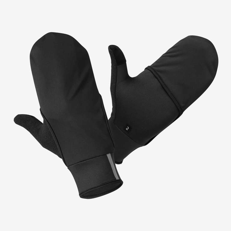 Paire de gants Kiprun Evolutiv V2 Moufle intégrée Running - Noir, Taille M, L et XL