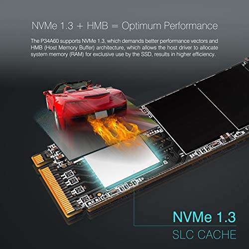 SSD interne M.2 NVMe Silicon Power - 512 Go, P34A60, TLC, Gen 3.0, Jusqu'à 2100Mo/s (vendeur tiers)