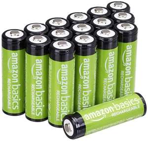 Lot de 16 piles rechargeables AA Amazon Basics