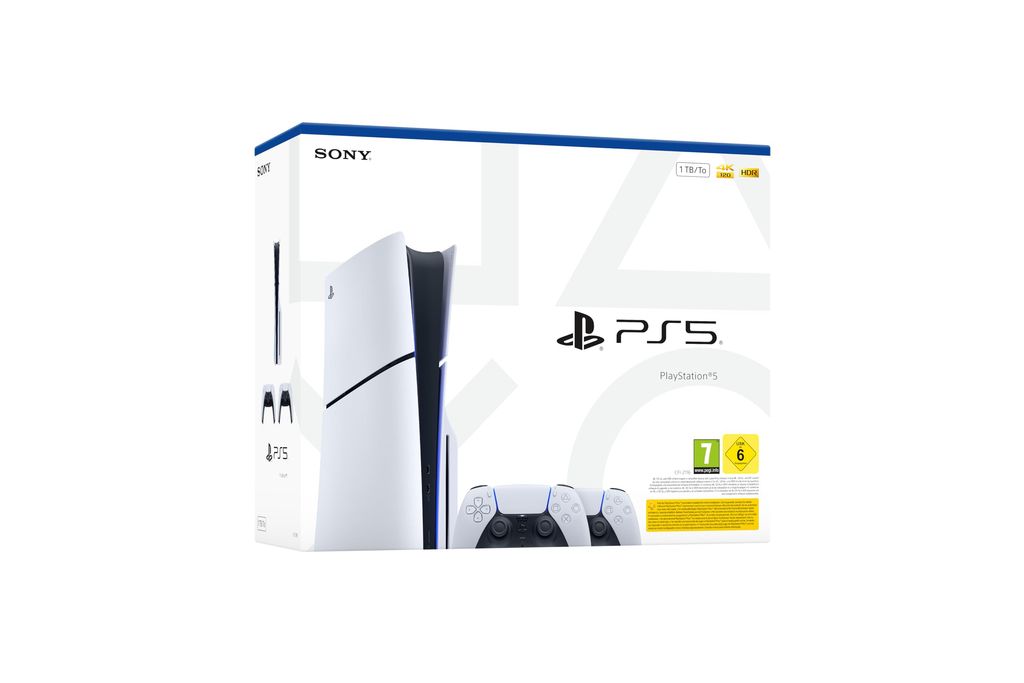Pack Console Playstation Sony PS5 standard avec 2 manettes - 1 To