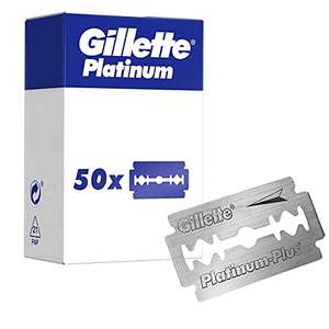 Lot de 3 Paquets de 50 Lames de Rechange pour Rasoir Classique Gillette Platinum