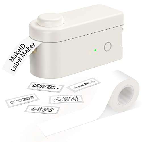 Makeid Étiqueteuse Bluetooth E1- Imprimante Etiquette Autocollante avec  Écran LCD - Impression Thermique Haute Qualité - Etiqueteuse Autocollantes