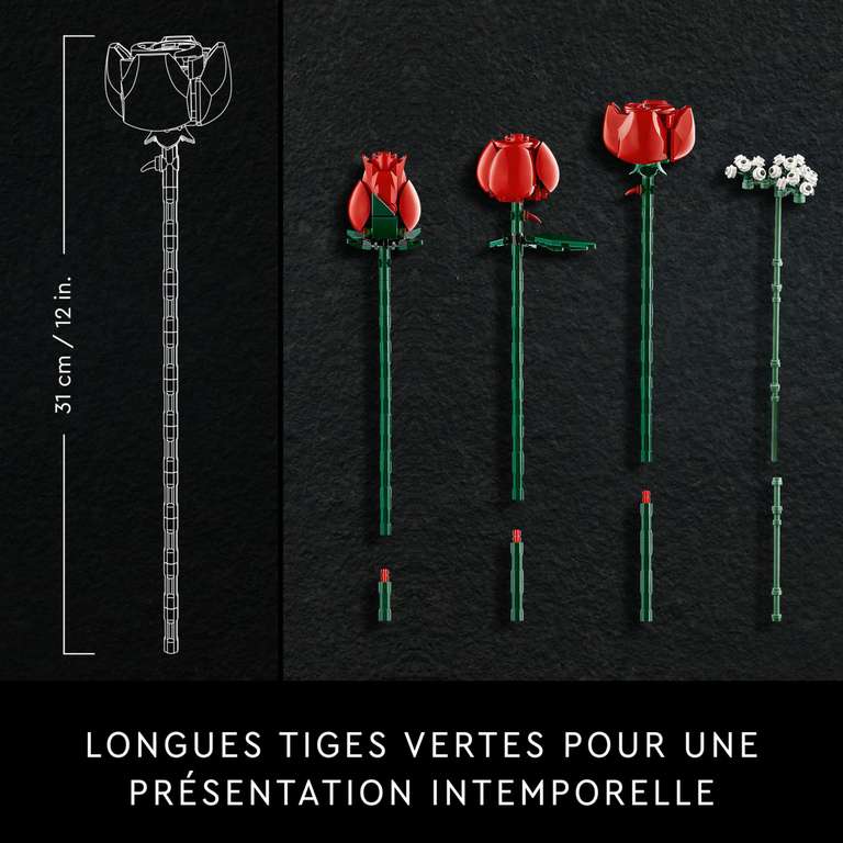 Jouet Lego Icons 10328 Le Bouquet de Roses - 822 pièces