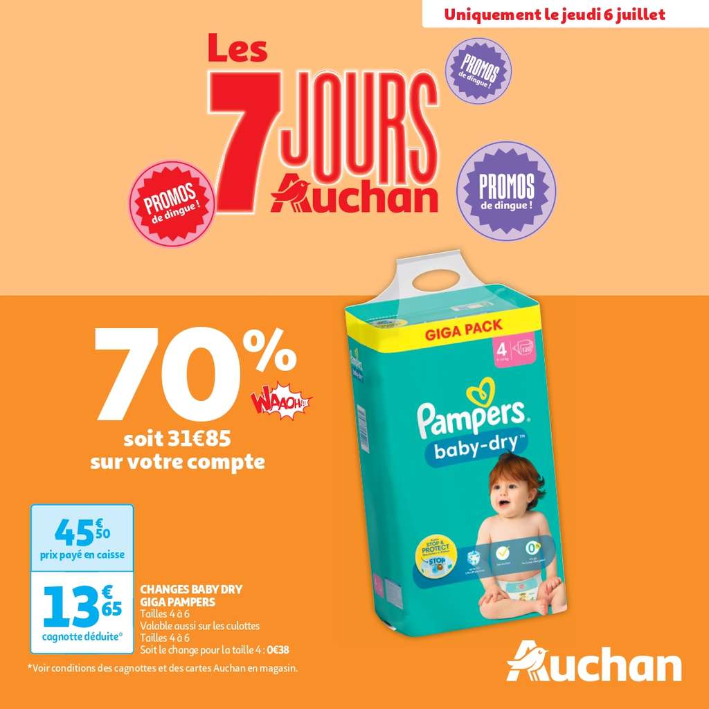 PAMPERS Baby-dry pants couches-culottes taille 4 (9 à 15kg) 84 couches pas  cher 