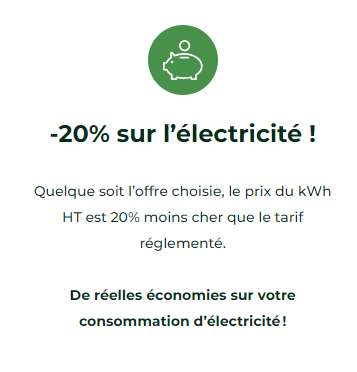 20% de réduction sur l'électricité - labellenergie.fr