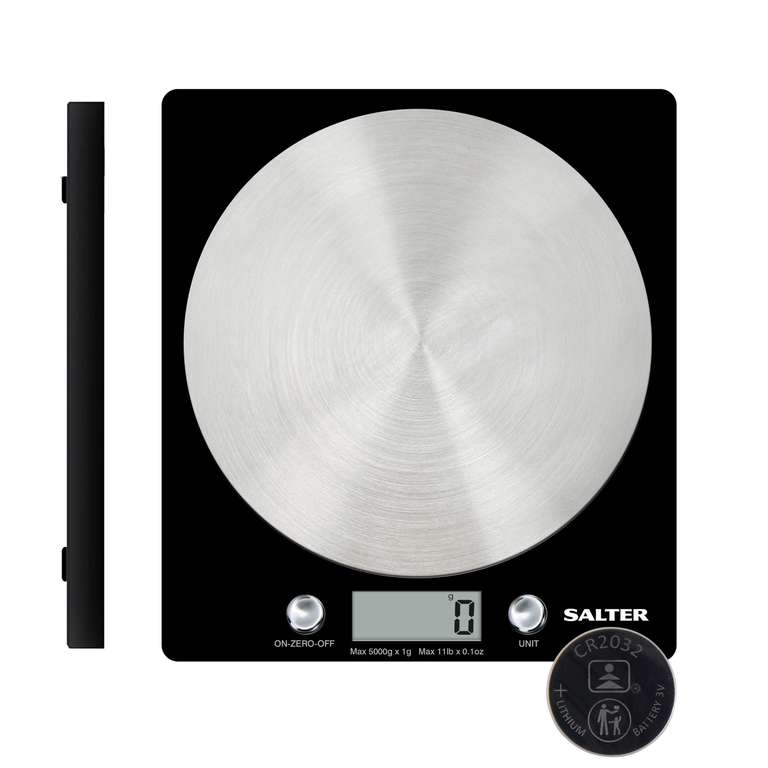 Balance de cuisine électronique Salter 1036 BKSSDR - 5 kg max, Noir