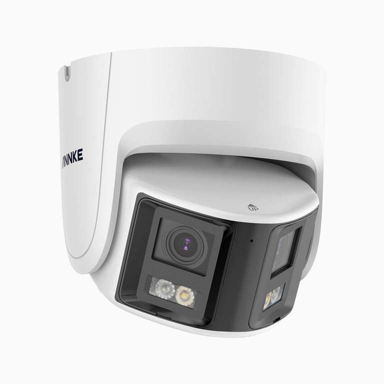Caméra de sécurité extérieure panoramique ANNKE FCD600 PoE - Double objectif, 6MP, 180°, f/1.2, Vision nocturne couleur, Sirène & Alarme