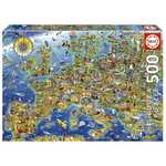 Puzzle Educa La Folle Carte d'Europe - 500 pièces
