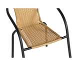 Table et 2 fauteuils de jardin KORAL - Noir et beige ( remboursé en 2 bons d'achat de 49,99€)