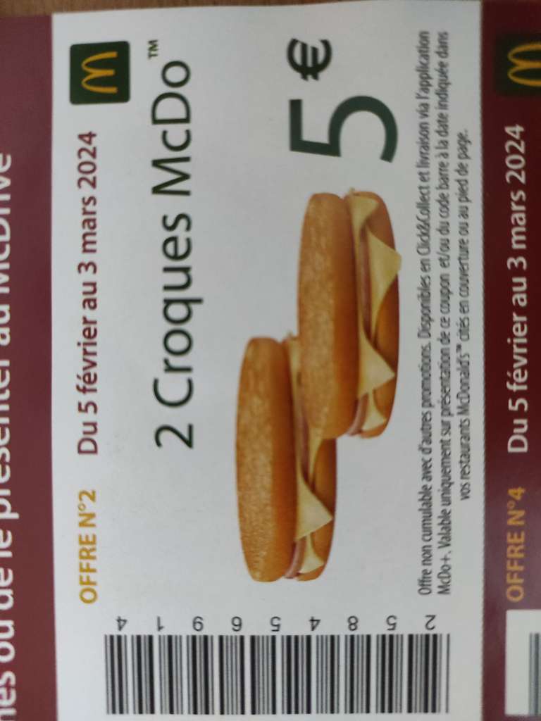 Sélection de coupons promotionnels McDonald's - Ex. : Menu Best-Of à 7,50€ - restaurants participants (Alsace+Moselle+Vosges)