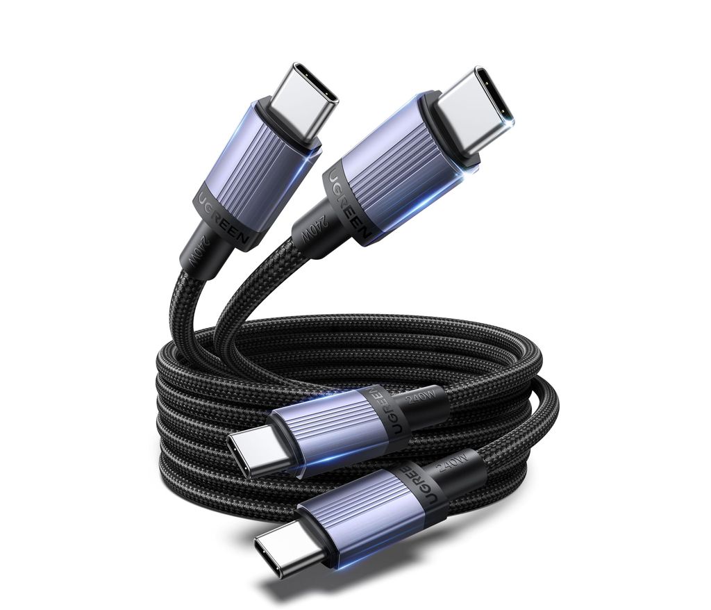 Lot 2 Câble USB C UGREEN PD 3.1 5A 48V 240W Charge Rapide (2M) tressé (vendeur tiers)