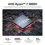 Mini PC Beelink SER5 Pro - Ryzen 7 5800H, 32 Go de RAM, 500 Go SSD NVMe (vendeur tiers - via coupon)