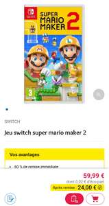 Super Mario Maker 2 sur Nintendo Switch (Via 60% de remise immédiate) - Cora Metz Technopôle (57)