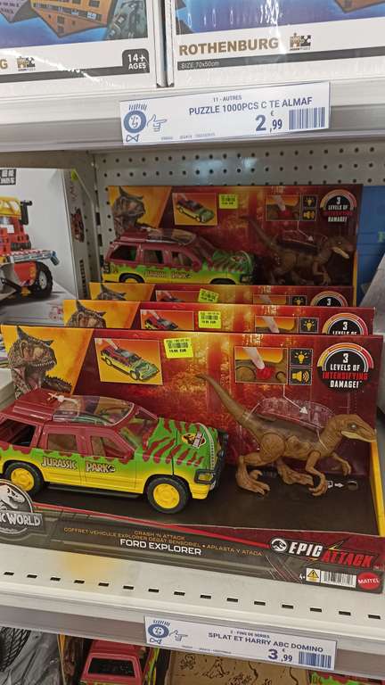 Coffret Ford Explorer Jurassic Park et Figurine de vélociraptor - Noz Gravigny (27)